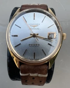 Longines Admiral 5 Stars 70s 18 kt gold 35 mm ref 8183 automatic serviced - Foto 1 di 6