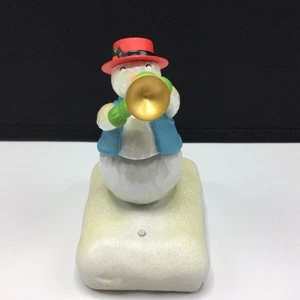 Hallmark Muñeco de Nieve Banda Inalámbrico Trompeta Tom - ¡FUNCIONA MUY BIEN PERO DESCOLORIDO! - Imagen 1 de 9