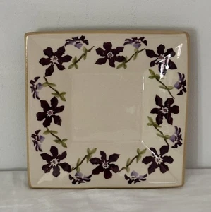 Rare Nicholas Mosse Clematis Square Salad Side Plate 6.5" Discont VG Cond - Picture 1 of 3