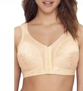 Playtex 18 Hour 48B Front Close Wirefree Bra Flex Back Comfort Strap Beige NWT - Picture 1 of 10