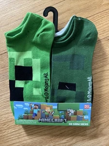 NWT Boys' 6-pk. Minecraft Travel No-Show Socks Size 4-8 - Picture 1 of 4