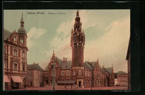 Dahme /Mark, Ansichtskarte, Rathaus 1912  - Picture 1 of 2