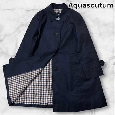Abrigo Aquascutum Balmacaan Azul Marino Auténtico Ajuste Asiático L EE. UU. Talla M Algodón Para Hombre Usado Foto 1 de 4