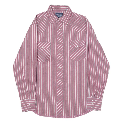 Vintage WRANGLER Western Mens Shirt Red 90s Striped Long Sleeve M - Image 1 of 4