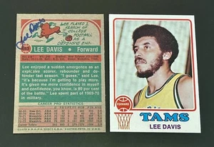 Lee Davis 1973-1974 Topps Signature Signed Autograph AUTO TTM + Base - Picture 1 of 3