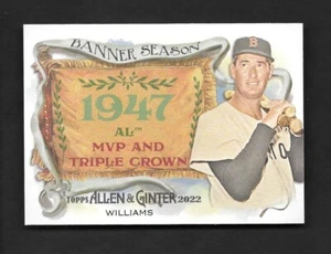2022 Allen & Ginter  TED WILLIAMS Banner Season -BOSTON RED SOX- #BS-7 - Picture 1 of 1