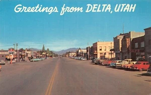 # A1075 DELTA, UT.   CARTOLINA, SCENA DI STRADA - Foto 1 di 2