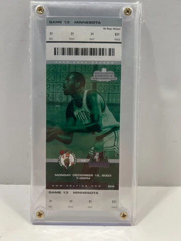 Boston Celtics - Cedric Maxwell #31 Retirement Ticket (Encased in Hard Plastic) Cover