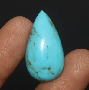 Natural Turquoise Gemstone Turquoise Cabochon Pear Shape 14.30 Cts 27x14.8x6.1mm - Picture 1 of 4