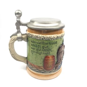 Vtg Werner Corzelius Beer Mug Sleepy Monk 5" Tall Theme Made in Germany - Picture 1 of 14