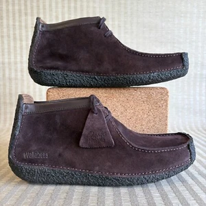 Clarks Natalie Wallabees Chukka Boots Mens UK9G US10W Crepe Redland Brown Suede - Picture 1 of 23