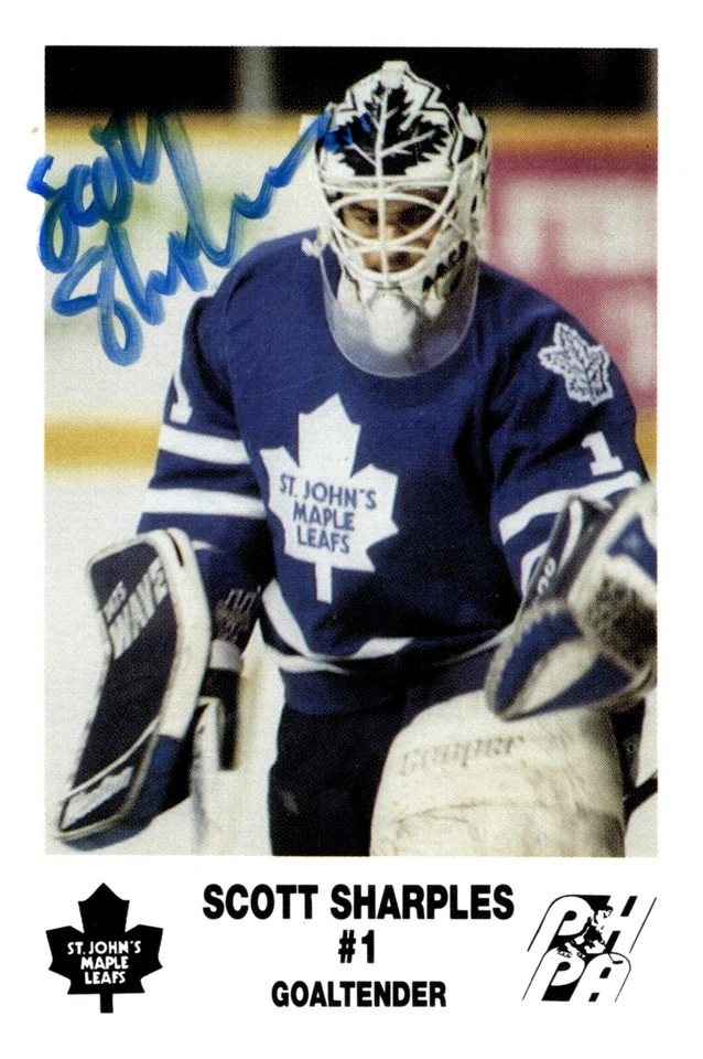 Scott Sharples - Signed 1992-93 St. John's Maple Leafs Team Issued Card #21 - Image 1 of 2