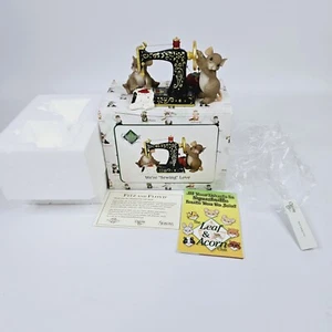 NEW Charming Tails "We're Sewing Love" 84/149 Mice Figurine Fitz And Floyd - Picture 1 of 14