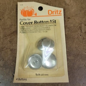 DRITZ COVER BUTTON KIT-SIZE 36, 7/8" DIAMETER.  1 PACKAGE - Picture 1 of 1