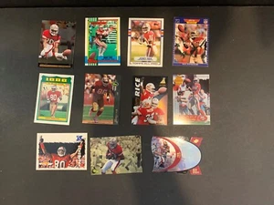 1980's 1990's Jerry Rice Topps Upper deck Fleer San Francisco 49ers 10 Card Lot - Picture 1 of 1