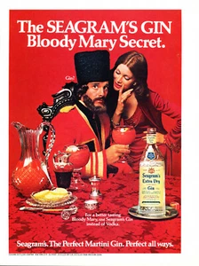 SEAGRAM'S GIN AD #4 RARE 1975 OUT OF PRINT VINTAGE / BELAIR CIGARETTE AD O. SIDE - Bild 1 von 3