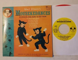 Walt Disney Red Vinyl 45 EP Mousekedances with picture Sleeve DBR54 - Picture 1 of 2
