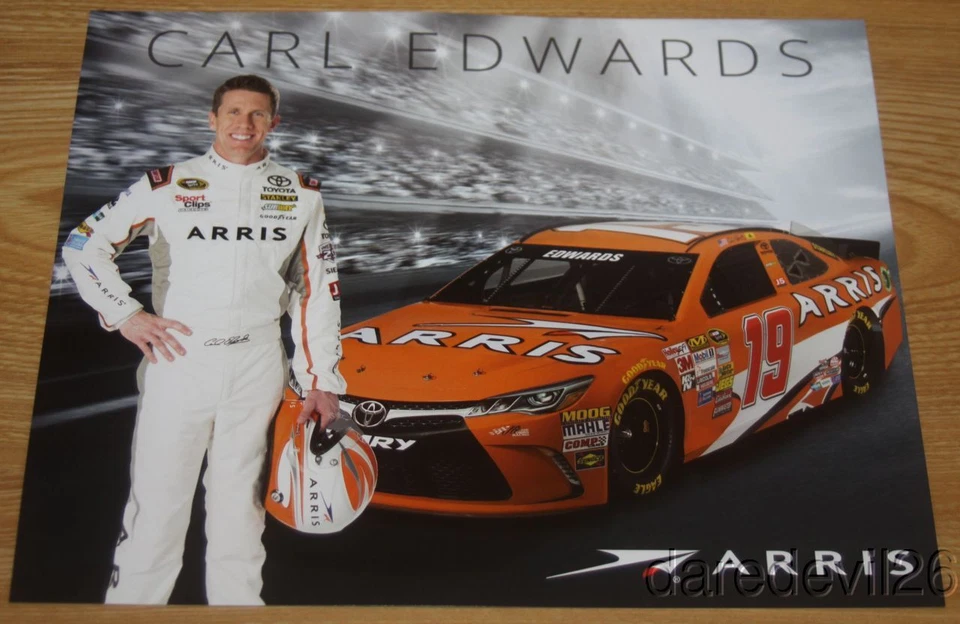 2016 Carl Edwards Arris Toyota Camry NASCAR Sprint Cup postcard - Image 1 of 1