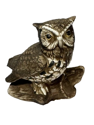 керамическое животное домашний декор сова на ветке дерева - Изображение 1 из 4