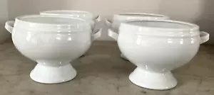 Cuencos de sopa con patas blancas Crate & Barrel - 13 oz - Juego de 4 - NUEVO - Imagen 1 de 4