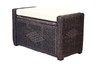Handmade Rectangular Chest Ottoman Bruno Rattan Wicker w/Cushion 32 ...
