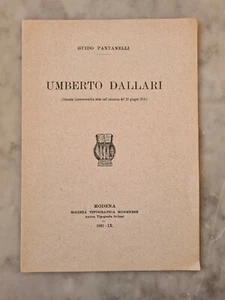 UMBERTO DALLARI di GUIDO PANTANELLI - Picture 1 of 1