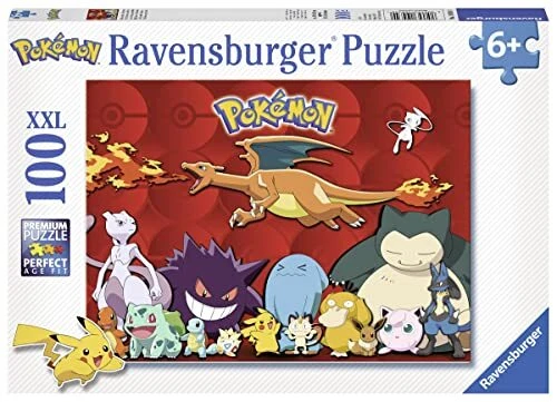 Ravensburger Pokemon - 100 Piece Jigsaw Puzzle with Extra Large Pieces (P8L) - Immagine 1 di 1