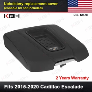 Fits 2015-2020 Cadillac Escalade Center Console Lid Armrest Vinyl Cover Black - Picture 1 of 8