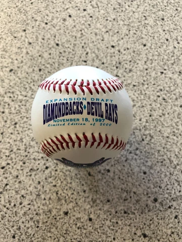1997 Arizona Diamondbacks TB Devil Rays Fotoball Exp Draft Baseball - 1 of 2000 Cover