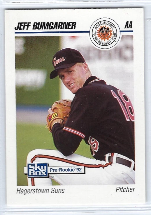 1992 Hagerstown Suns (Double A-Baltimore Orioles) Jeff Bumgarner - Image 1 of 1