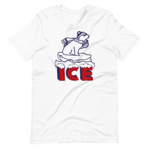 COLD AS ICE Bagged Ice Graphic Vintage Style Retro Tee Short-Sleeve T-Shirt - Picture 1 of 17