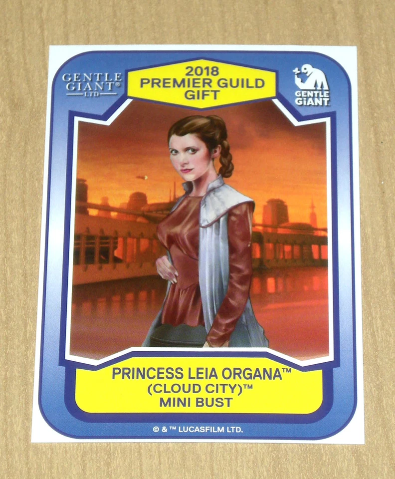 2018 SDCC trading card promo Gentle Giant Star Wars Princess Leia Mini Bust - Image 1 of 1