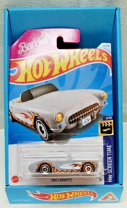 Hot Wheels 1956 Corvette HTB37 HW Screen Time Barbie (Kens Corvette with Flames) - Picture 1 of 7
