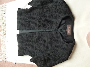 PHASE EIGHT CATHERINE ROSE HALF SLEEVED COVER UP/JACKET/SHRUG IN BLACK SIZE 12 - Picture 1 of 6