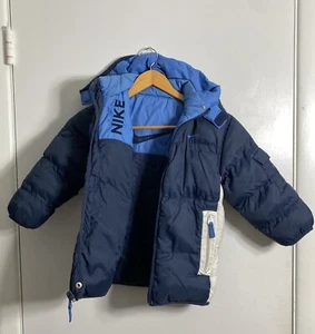 VTG Nike Boys XS Size 6/7 Reversible Thick Winter Jacket Down Insulated Hooded - Picture 1 of 7