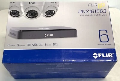 FLIR DN2181E63 8-Channel 4K NVR 6-Camera Bundle - Image 1 of 4