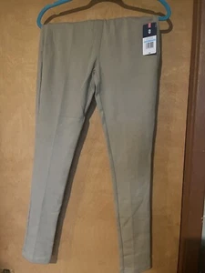 Izod Pants Uniform Khaki Women’s Size 5 Straight Leg Lightweight New Leggings - Picture 1 of 6