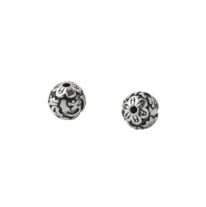 7mm Om Mani Padme Hum Bead Spacer DIY Perle 925 Silber Buddhismus Charm A2130 - Bild 1 von 6