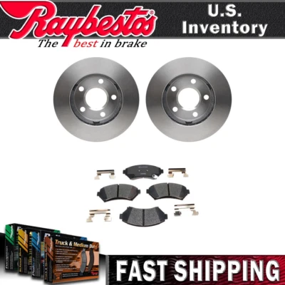 Front Kit Brake Rotors Ceramic Brake Pads For 1997-2003 Pontiac Grand Prix - Image 1 of 4
