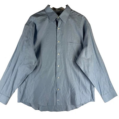 Johnston & Murphy Tailored Fit Men's Size XXL Textured Squares Flip Cuffs Shirt - Image 1 of 4