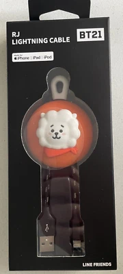 Apple Charge Cable - RJ BT21 BTS Line Friends Sheep Ipad Iphone Ipod USB Charger - Image 1 of 3