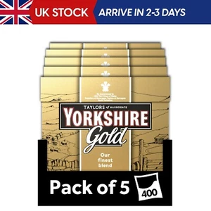 Yorkshire Tea Gold, 80 Tea Bags (Pack of 5, total 400 Teabags)