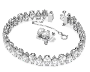 Swarovski - Matrix Tennis bracelet - Pear cut, White, Rhodium plated - Picture 1 of 1