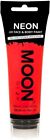 Moon Glow Supersize 75Ml Neon Uv Face  Body Paint - Intense Red - With Sponge A