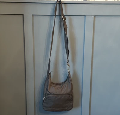 Travelon Anti-theft Classic Crossbody Bucket Bag Gray Crossbody - Image 1 of 4