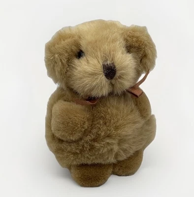 Russ Brown Bear Plush Benji Palm Pets Chubby Round Stubby Puppy 90s Vintage 5” - Image 1 of 4