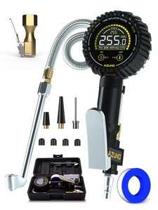 Tire Pressure Gauge, 255PSI Digital Tire Inflator Gauge Air Chuck Air Compres... - Picture 1 of 7