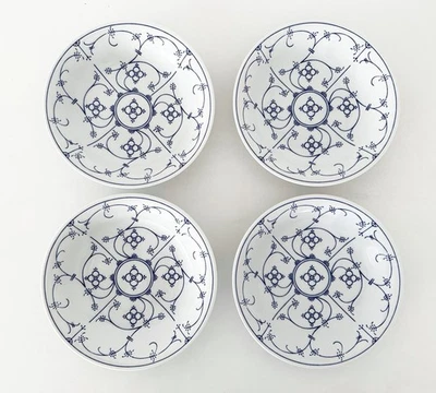 Form Marienbad Ingres Weiss Konvolut  4 x Suppenteller Indisch Blau Strohblume - Bild 1 von 4