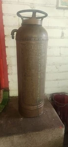 Vtg American Le France Foamite  Copper & Brass Fire Extinguisher Mo.CA Elmira NY - Picture 1 of 24