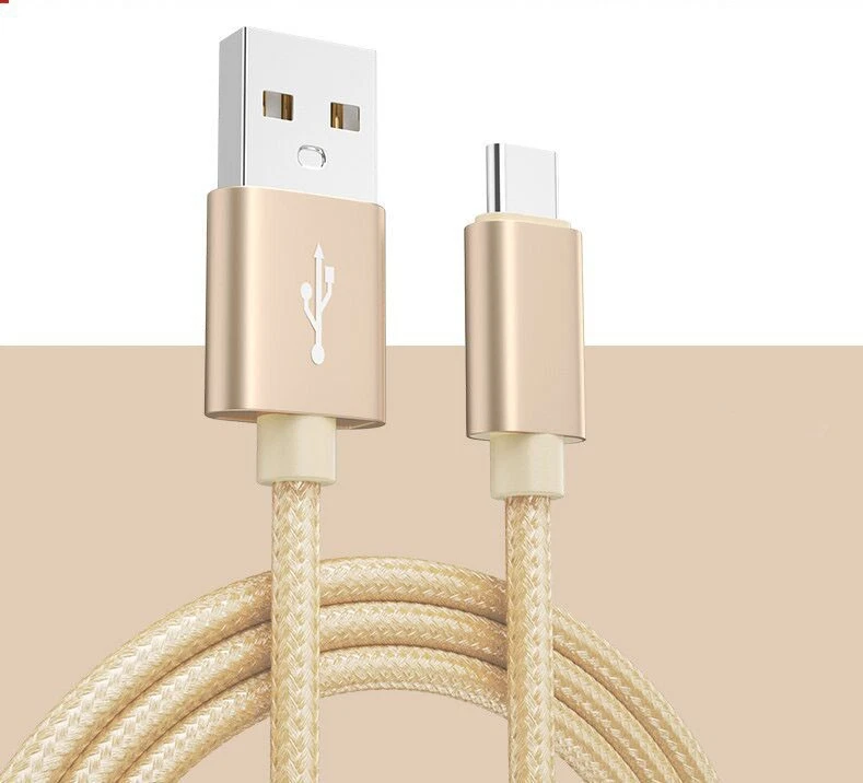 Плетеный кабель USB-C для быстрой зарядки данных синхронизации зарядного устройства шнур 3/6/10 футов лот - Изображение 1 из 4
